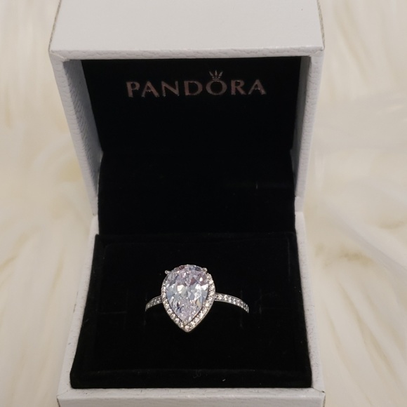 New Pandora RADIANT TEARDROP RING - Picture 3 of 5